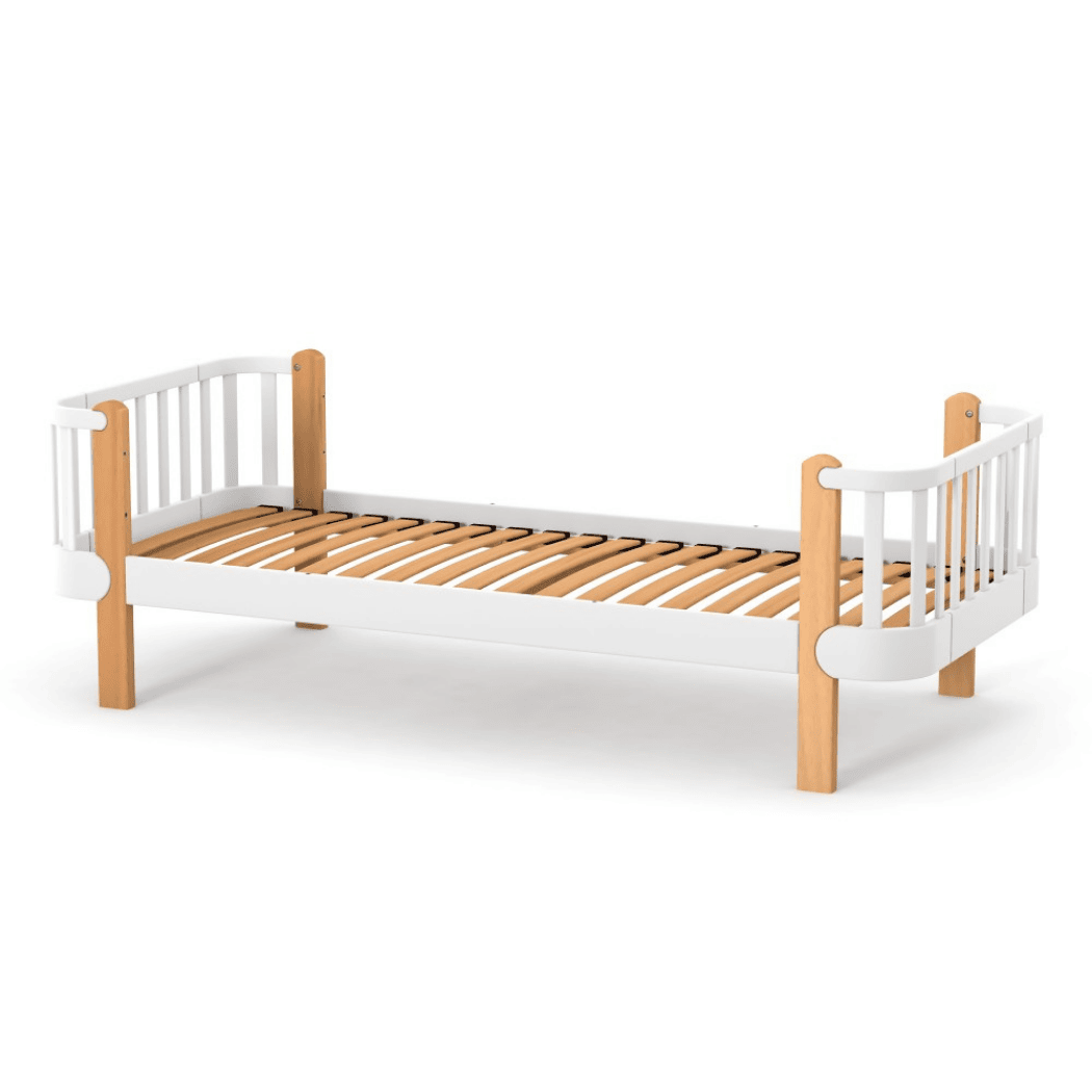 Postel pro Teenagery Zukko 190 Gekko Kids, Bílá / Přírodní buk